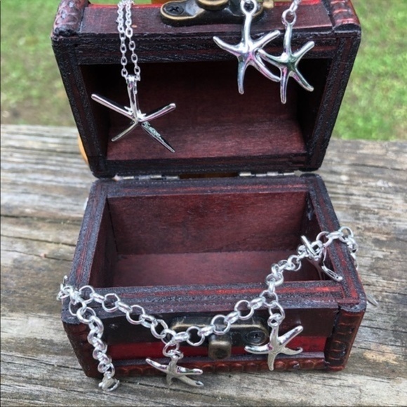 Star fish jewelry set 3 piece earrings bracelet necklace - Picture 6 of 7